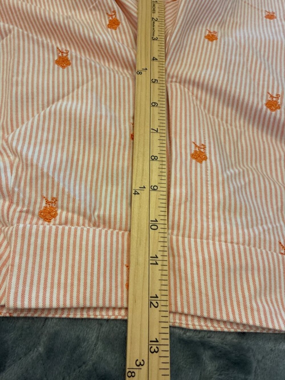 Vintage Evan Picone Woman 14W Capri Pants NWT Orange Stripe Embroidered Cotton C - Picture 9 of 11